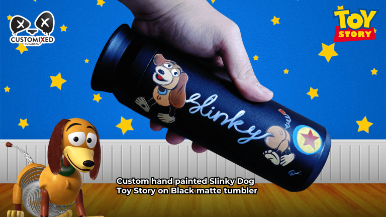 Slinky Dog Toy Story Custom Paint Tumbler
